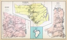 Seabrook, Derry, Rye, Star Island, New Hampshire State Atlas 1892
